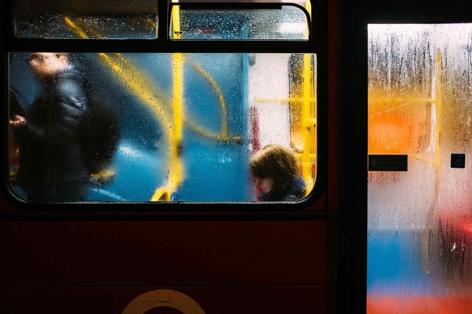 London Bus Window